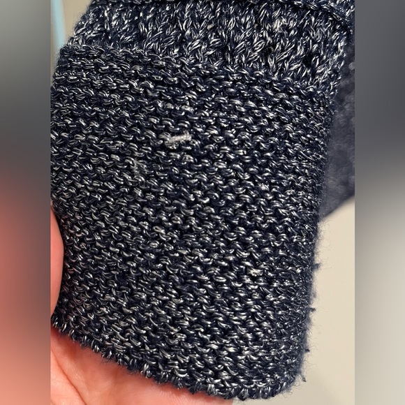 Chico’s Crochet Metallic Blue Sweater - Picture 8 of 8